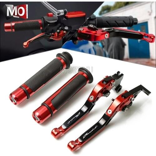Motorcycle CNC Adjustable Folding Brake Clutch Levers Handlebar Hand Grips For Suzuki GSF600S GSF 600S GS 600 S BANDIT 1996-2003