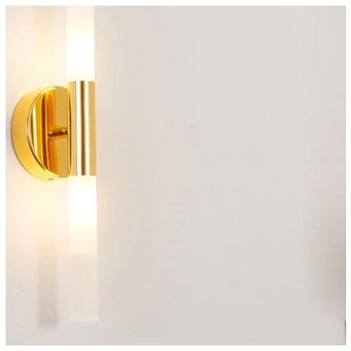 Modern metal tube pipe up down LED wall lamp light sconce Nordic restaurant living room aisle corridor balcony wall lamp