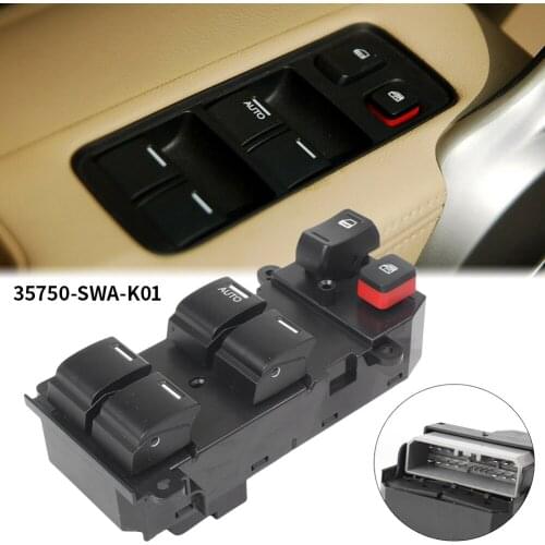 LHD Window Lifter For Honda CRV 2007 2008 2009 2011 Replacement Auto Car Accessories Window Lifter Buttons OEM 35750-SWA-K01