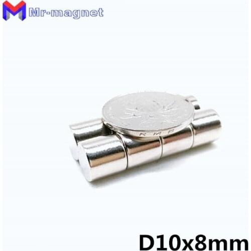 30pcs magnet super powerful cylinder rare earth D10*8 neodymium magnet 10x8mm craft Switzerland magnet 10*8mm friger magnet