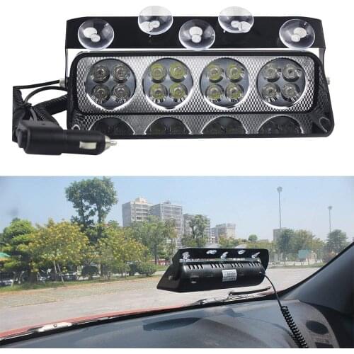 LED Car windshield Emergency Strobe Flasher Light Police flashing Warning Lights Fog Lamp safety signal lighting DC12V