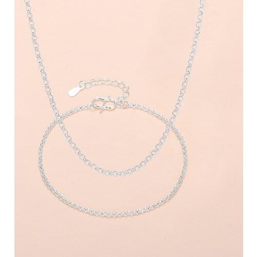 Lyvior Pearl Vintage O-shaped Bracelet Silver-Plated Necklace Chain Accessories Fashion Retro Charm Valentine Jewelry For Women