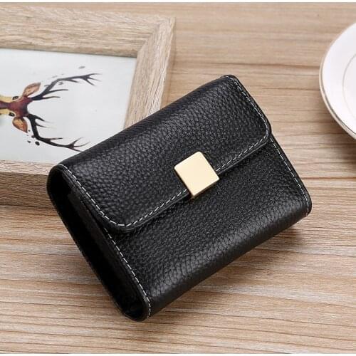 Genuine Leather ID Card Holder Women Credit Card Holder Rfid Blocking Cards Wallet Unisex Travel Business Zipper Coin Purse