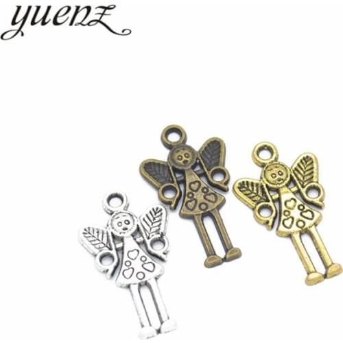 YuenZ 20pcs Charms Angel Metal Pendant Charms For Necklace Bracelet DIY Jewelry Accessories Crafts Pendant 19*14mm I217