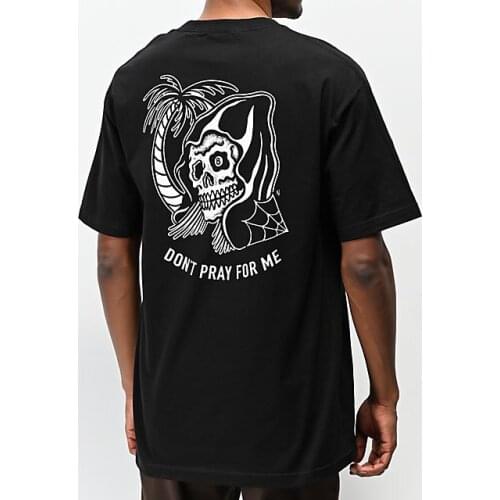 Don't pray for me Gothic t-shirt casual women hipster 100% Cotton Fashion grunge tumblr aesthetic graphic unisex tee top tshirt
