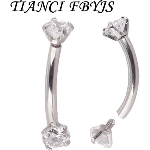 TianciFBYJS Tragus Piercing Fashion Womans Eyebrow Piercing Ring Jewelry eyebrow bar piercing Body Helix Earring