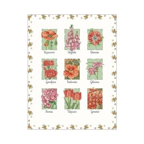 14 Lanarte 90112 safflower Package Greeting Needlework Counted Cross-Stitching Kits New Style Counted Cross stich Painting