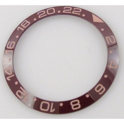 38mm Coffee Slope Ceramic Watch Bezel Ring Insert fit 40mm Case
