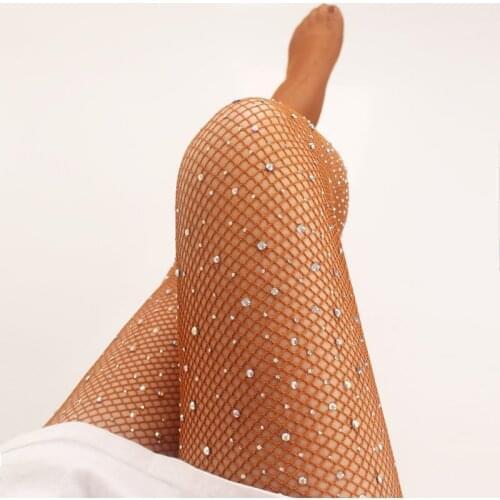 50pcs/pack Rhinestones Latin Tights Women Professional Fishnet Tights Ballroom&Latin Dance Hard Yarn Elastic Stockings Pantyhose