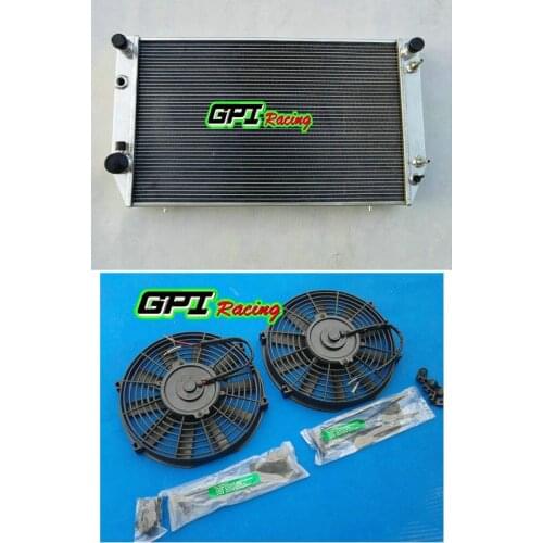 Aluminum Radiator +FAN 3core 62MM FOR Jaguar XJS V12 / XJ12 AT 1976-1996 80 81 Manual and automatic