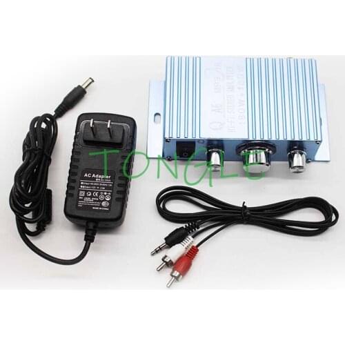 With 12V3A Power+Audio Cable 180 W MINI Digital Hi-Fi Car Power Amplifier 2.1CH Digital Subwoofer Stereo BASS Audio Player
