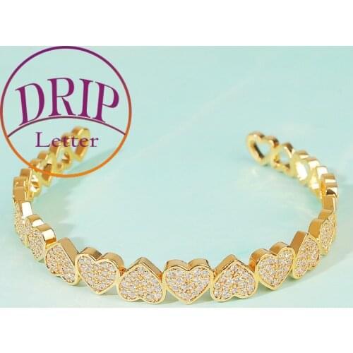 Women’s Heart Bracelet Hip Hop Jewelry Adjustable