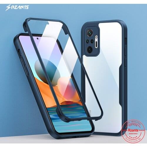Rzants For Xiaomi Redmi Note 10 Pro Max 10S 4G 5G Case [360 Full Body] Bettle Clear Cover WITHOUT Built in Screen Protector