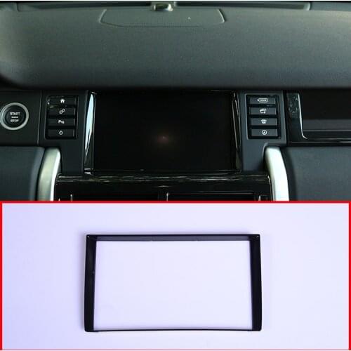 Black Glossy ABS GPS Screen Frame Trim For Land Rover Discovery Sport 2015-2018 Car Accessories