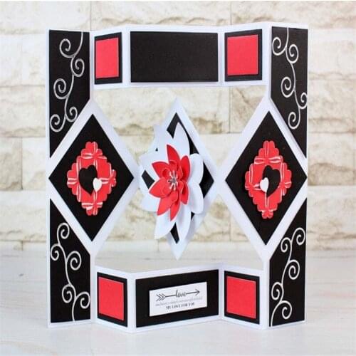 Geometry Folder Screen Metal Cutting Dies Stencils for DIY Scrapbooking Decorative Crafts Embossing Paper Cards New 2018 Diecut