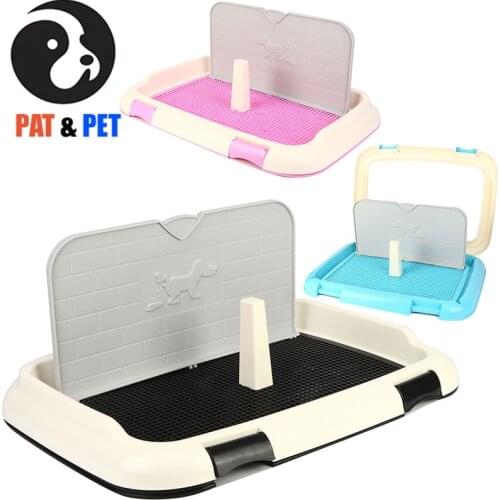 Indoor Training Dog Potty Tray , Pet Potty Puppy Toilet Protection Wall Cover for Male Dogs Optional , Paws Dry & Floors Clean