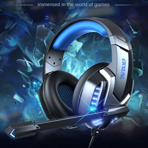 J30 Head-mounted Gaming Headset Microphone Wired Stereo Bass USB Headphones Colorful Glow LED Light Computer PC Earphon