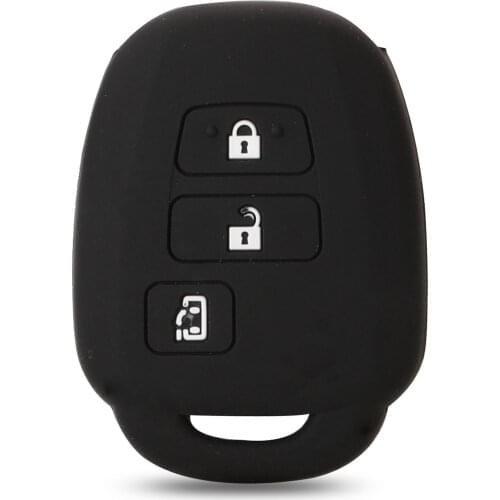 Jingyuqin 3B Silicone Car Key Remote Key Ring Cover For Toyota Camry Corolla RAV4 Vios Prius C Highlander 2012-2016 2017 2018