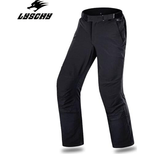 LYSCHY Motorcycle Pants Men Summer Breathable Motorbike Jeans Moto Pants Motorbike Riding Trousers With CE Knee Protective Black