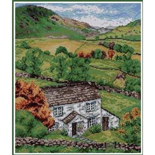 Dmc k3909 mountain shelter 39-45 Cross Stitch Set DIY Kit Embroidery Needlework Craft Packages Cotton Fabric Floss