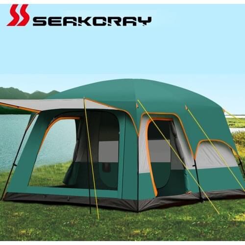 5-8 People Camping Tent Large Waterproof Sunshade Tent Outdoor Ultralight Camping Tent Beach tent
