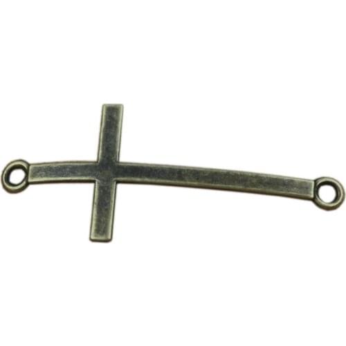 Charms Cross Connector 100Pcs 21.2x51mm Antique Bronze Alloy Ewelry Fit Handmade Bracelets F- 56