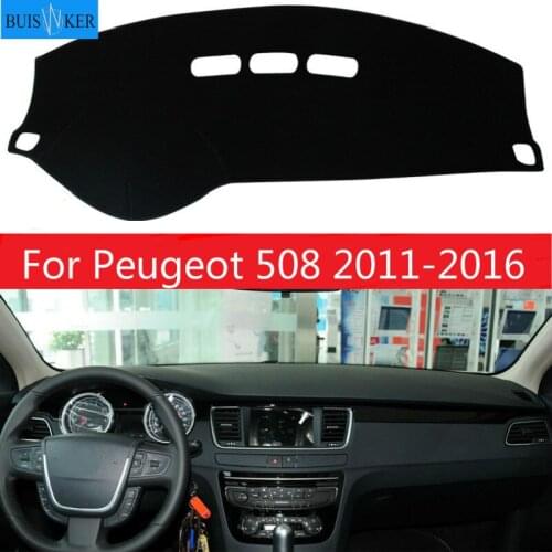 For Peugeot 508 2011 2012 2013-2016 Dashboard Cover Sun Shade Non-slip Dash Mat Pad Carpet Car Stickers Interior Accessories