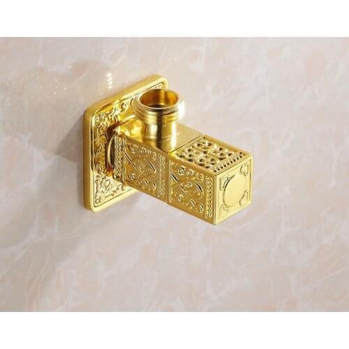 2015 Sale Rain Shower Shower Ducha Head Chuveiro European Antique Copper Arts Quartet Golden Full-carved Valve Angle Common Cold