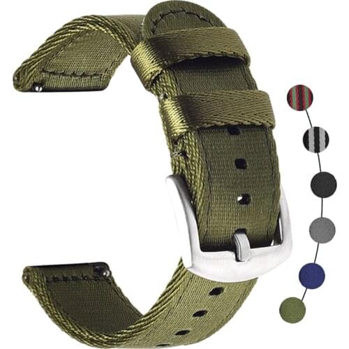 BEAFIRY Quick Release Strap Nylon Watch Band 18mm 20mm 22mm 24mm Lightweight Breathable Woven Watch Straps Different Colors