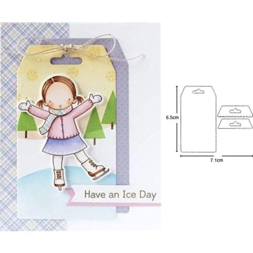 Cutting Dies Christmas Gift Bag Frame Metal Cutting Dies Stencils Dies for DIY Scrapbooking Paper Card Making Embossing Dies Cut