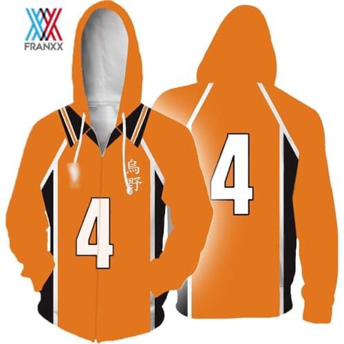 Anime Nishinoya Yuu Hoodies Sweatshirts Coat Hinata Shouyou High School Uniform Men Volleyball Club Jacket Boys Koushi Clothing