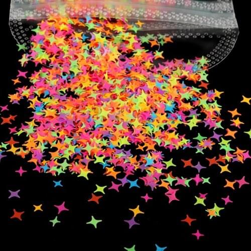 Ultrathin Neon Star Sequins Glitter For Resin Mold Filling Colorful Fluorescent Starry Nail Art Decorations Crafts Handmade DIY