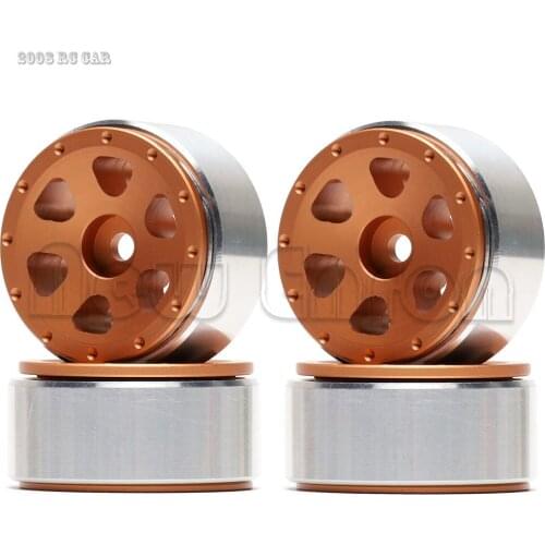 1:24 6Hole 30mm 1.0" Metal Beadlock CNC Micro Crawler Wheel Rim Hub 4P for 1/24 RC Axial SCX24 90081 AXI00001 mini crawler