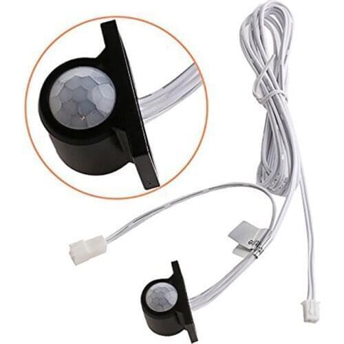 1PC PIR Infrared Motion Sensor Light Switch Outdoor DC 12V Automatic Sensor Detector Switch for LED Light Corridor Black / white