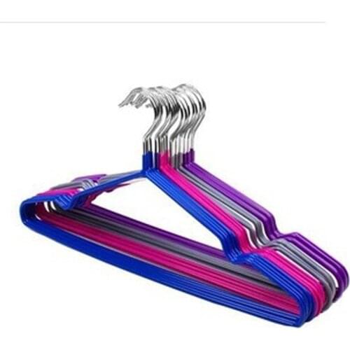 10Pcs Non Slip Velvet Clothes Hanging Suit/Shirt/Pants Hangers Hook Set Storage