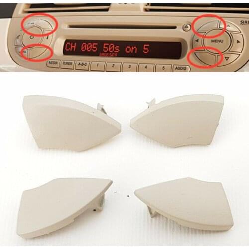 100% Brand New For Fiat 500 Radio Cd Button Trim Mold Cover Removal 4pcs Durable And Practical