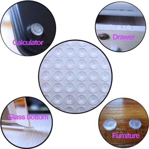 118-322PCS Self Adhesive Silicone Rubber Damper Buffer Cabinet Bumpers Furniture Pads Cushion Protective Hardware Clear Pads