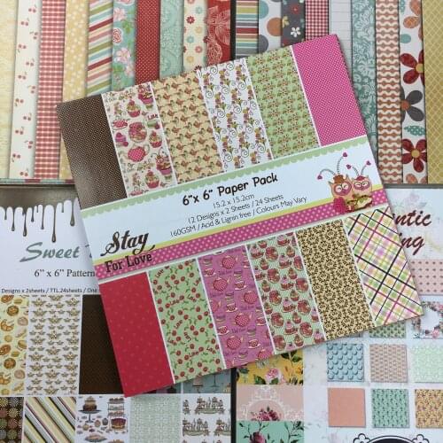 152x152mm Cake Fruit Patterned Scrapbooking Pads Paper Origami Art Scrapbook Paper Craft DIY Album Background Paper Cards Making