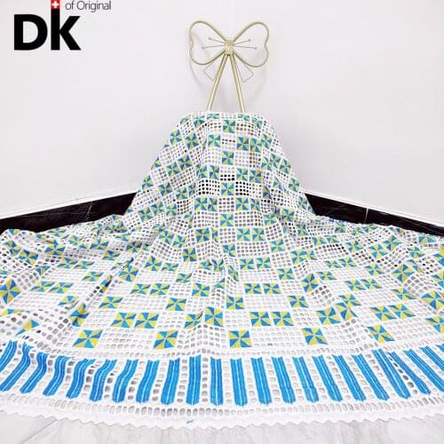 2.5 Yards 2021 High Quality African Swiss Voile Lace Fabric With Stones Soft Embroidery Dry Voile Lace Materials In Switzerland