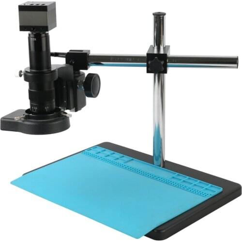 2MP SONY 1/2.8"1080P 60F/S Industrial Lab PCB Soldering USB Video Microscope Camera +180x 300x C Mount Lens + 144 LED Ring Light