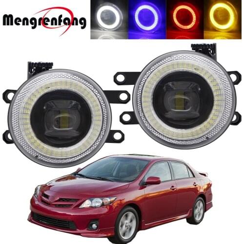 2in1 Car Passenger + Driver LED Fog Light Assembly Angel Eye Daytime Running Lamp 30W 8000LM 12V For Toyota Corolla 2007-2015