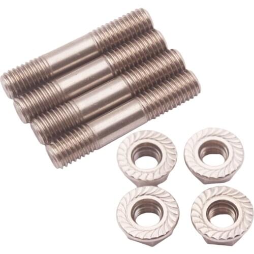 4PCS/Set New M8X1.25 Stud Flange Nuts Kit 42mm For T25 T28 Turbo System