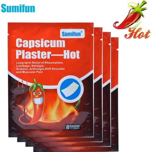 80pcs Sumifun Hot Pepper Capsicum Plaster Pain Relief Plaster Back Neck Shoulder Chinese Herbal Medical Joint Arthritis Patch