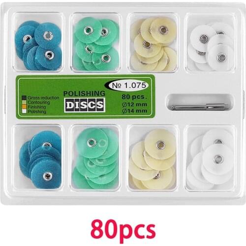 80pcs Dental Finishing and Polishing Discs Gross Reduction Contouring Mandrel Stripes Set Dental Materials Teeth Whitening
