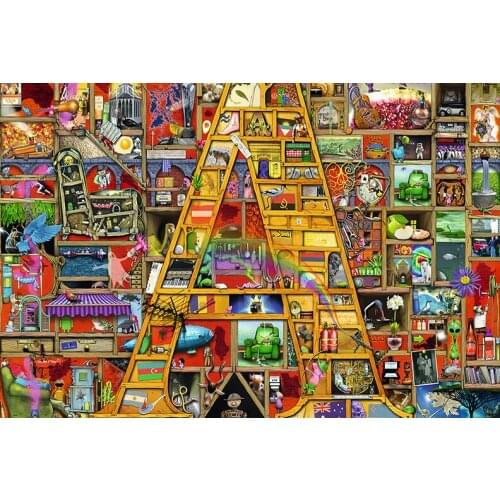 A closet The wooden puzzle 1000 pieces ersion jigsaw puzzle white card adult childrens educational toys