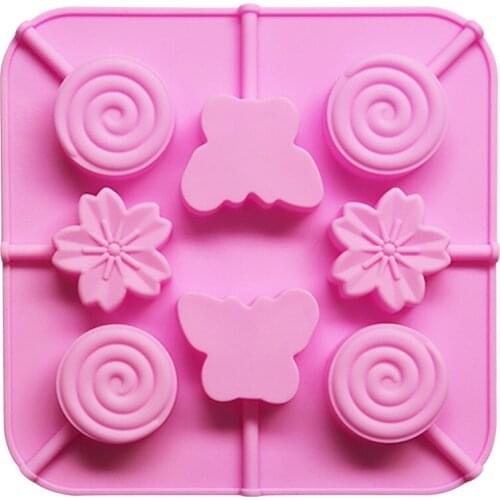 Insect Lollipop Mold Butterfly Flower Chocolate Mold with 20 Sticks DIY Candy Snack Cake Decoration
