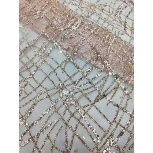 Exquisite and beautiful sequins chaotic thread with sequined tulle embroidery, suitable for fashionable ladies' skirts