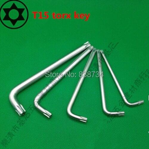 50pcs alloy steel T15 L type torx hex key wrench spanner