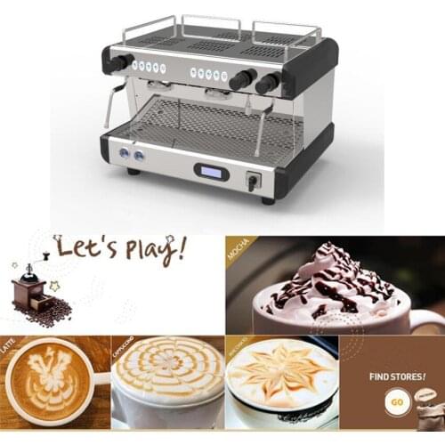 Stainless steel espresso coffee maker coffee machine with large capacity and automatic washer