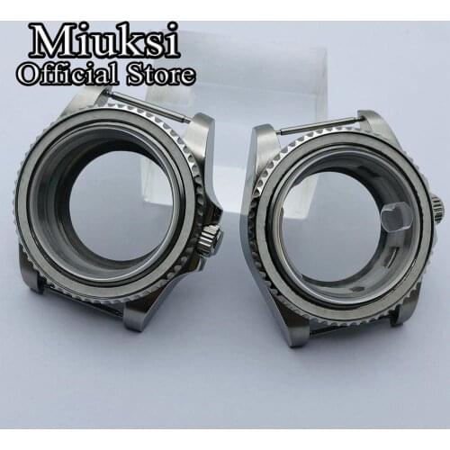Miuksi 40mm case sapphire glass transparent glass back fit ETA2836 NH35 NH36 Mingzhu DG2813 3804 Miyota8205 8215 821A movement